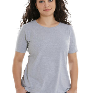 Basic Shirt kurzarm (Grau-Melange)