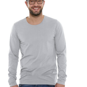 Basic Shirt langarm (Grey-Melange)