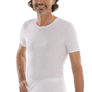Shirt kurzarm aus Feinripp-Qualität (Weiss)