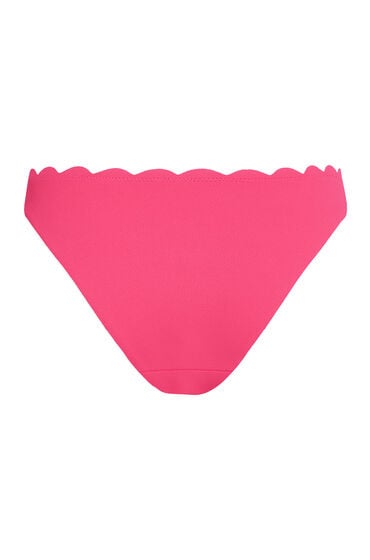 Hunkemöller Bikini Slip mit hohem Beinausschnitt Scallop Rosa