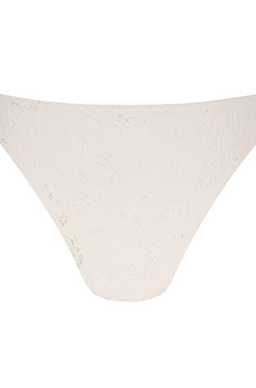 Hunkemöller Crochet Bikinihöschen mit hohem Beinausschnitt Weiß