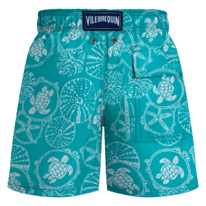 Vilebrequin Oursins Bicolores Badeshorts Für Jungen - Jim - Grün - Größe 2