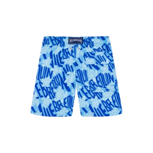 Vilebrequin Badeshorts Mit Ronde Des Tortues-logo Für Jungen - Jim - Blau - Größe 6