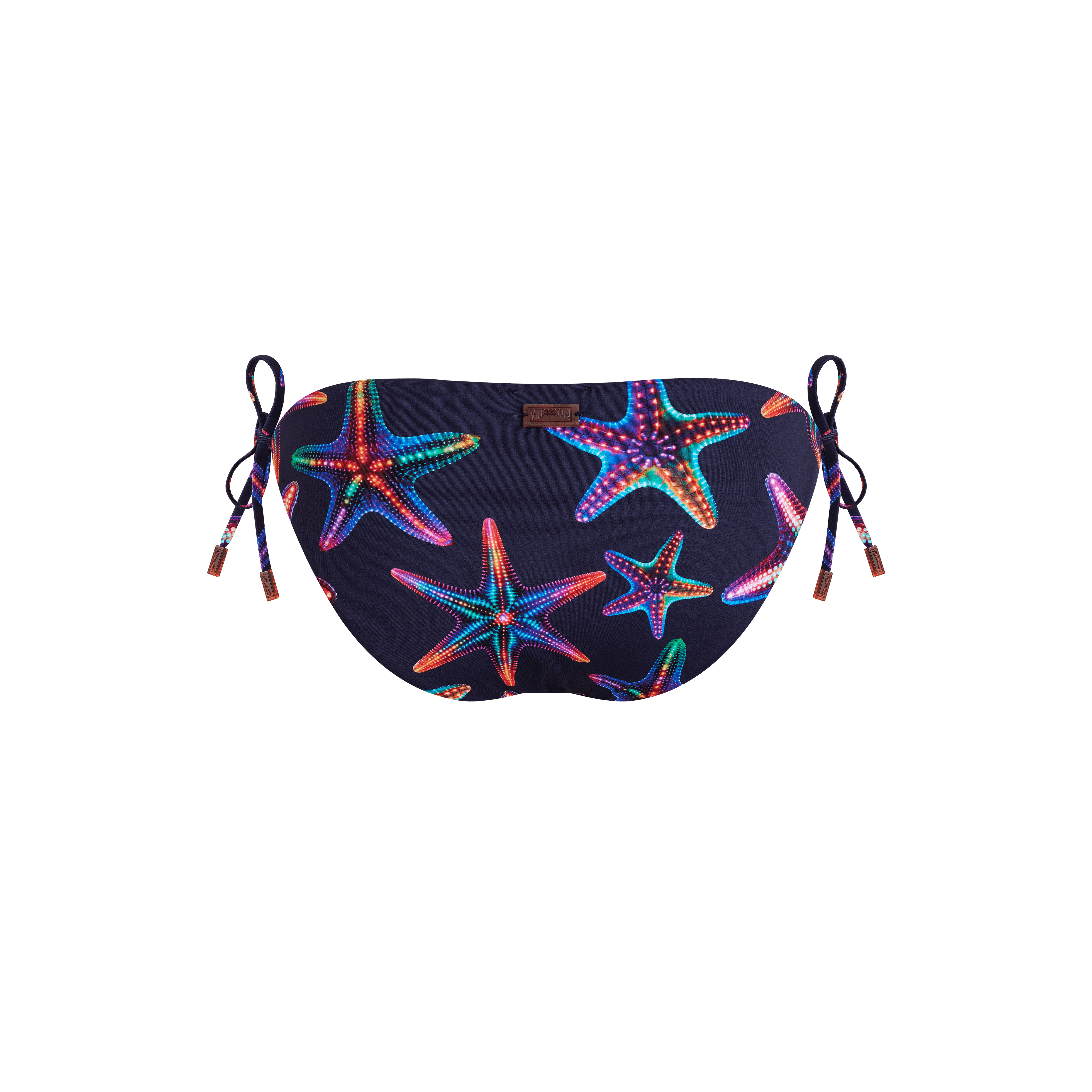 Vilebrequin Disco Stars Bikinihose Zum Seitlichen Binden Für Damen - Flore - Blau - Größe M
