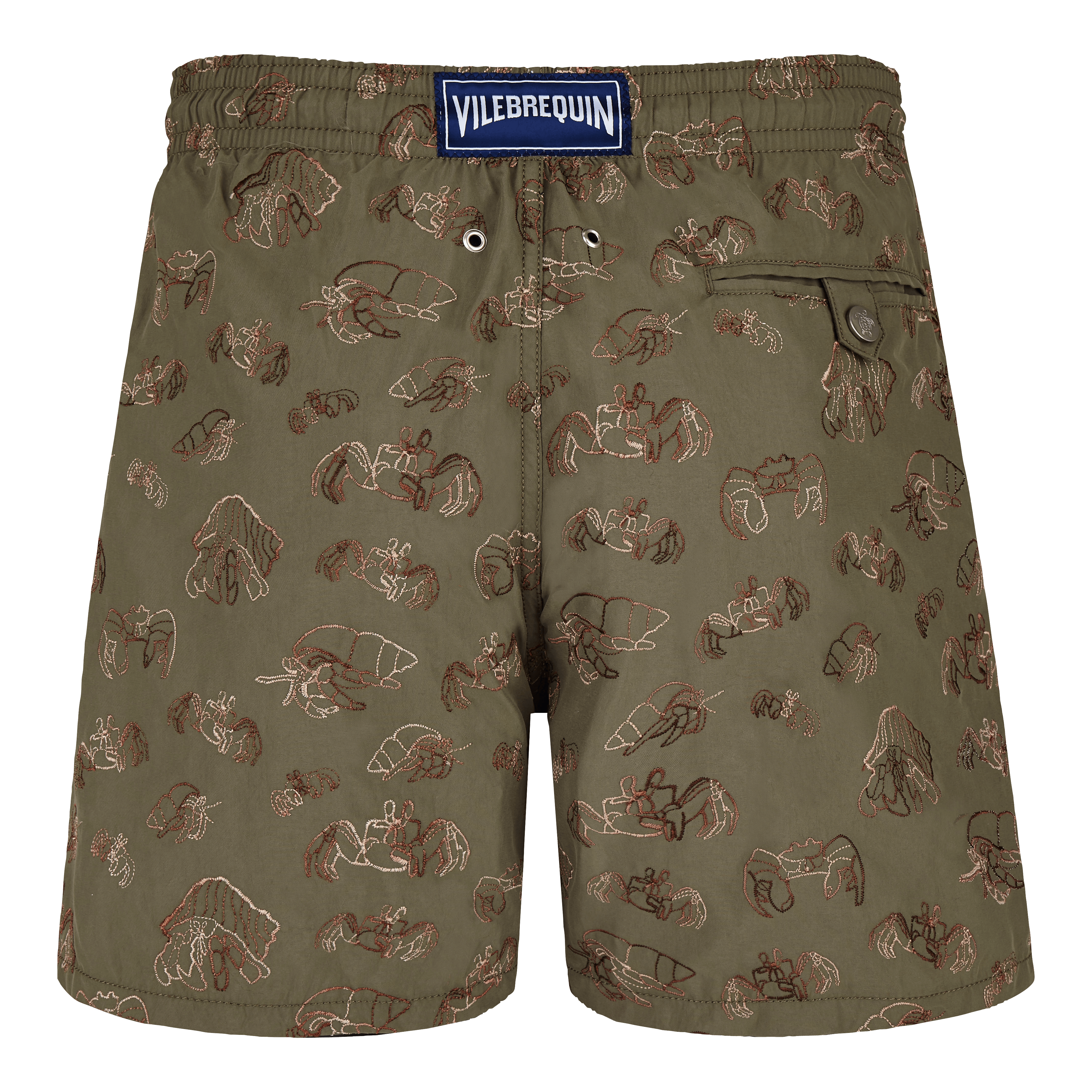 Vilebrequin Hermit Crabs Badeshorts Mit Stickerei Für Herren – Limitierte Serie - Mistral - Grün - Größe M
