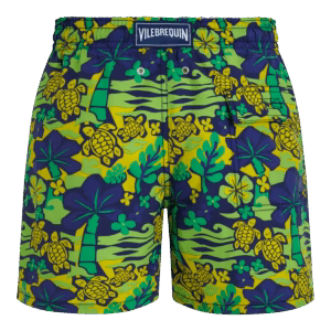 Vilebrequin Monoi Turtles Badeshorts Für Herren - Moorea - Grün - Größe XS