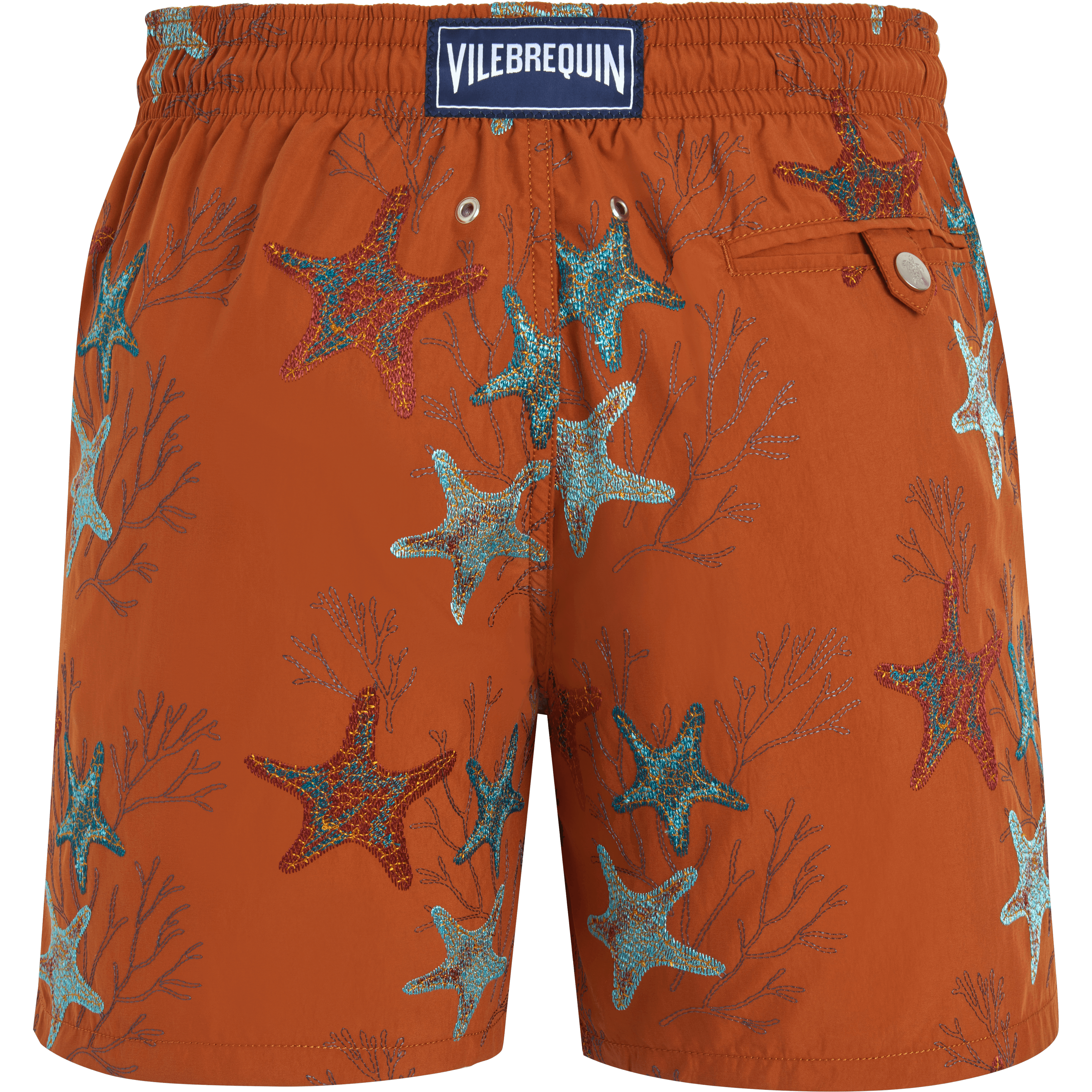 Vilebrequin Glow Stars Badeshorts Mit Stickerei Für Herren – Limitierte Serie - Mistral - Marone - Größe S