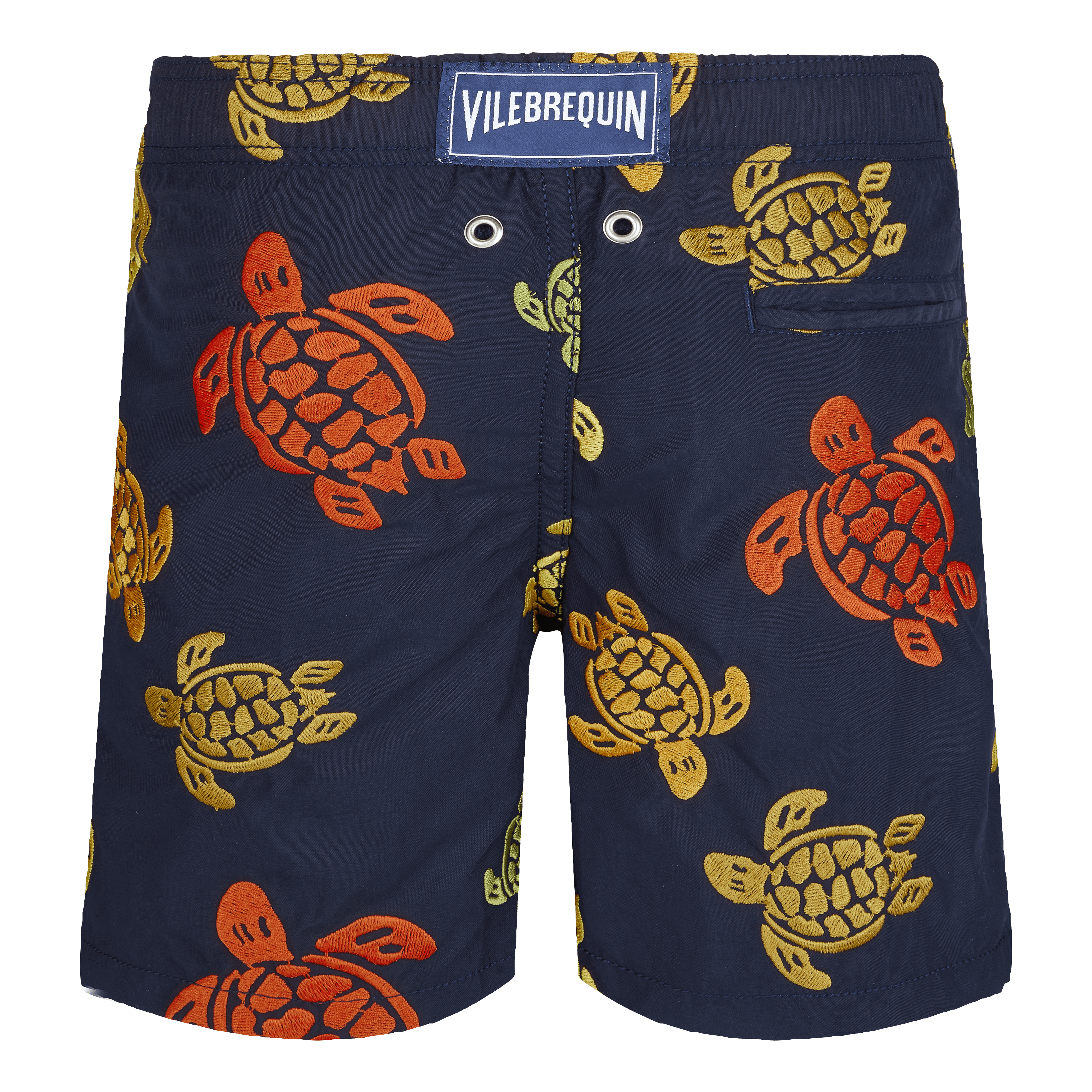 Vilebrequin Bestickte Ronde Des Tortues Badehose Für Jungen – Limitierte Auflage - Misjim - Blau - Größe 14