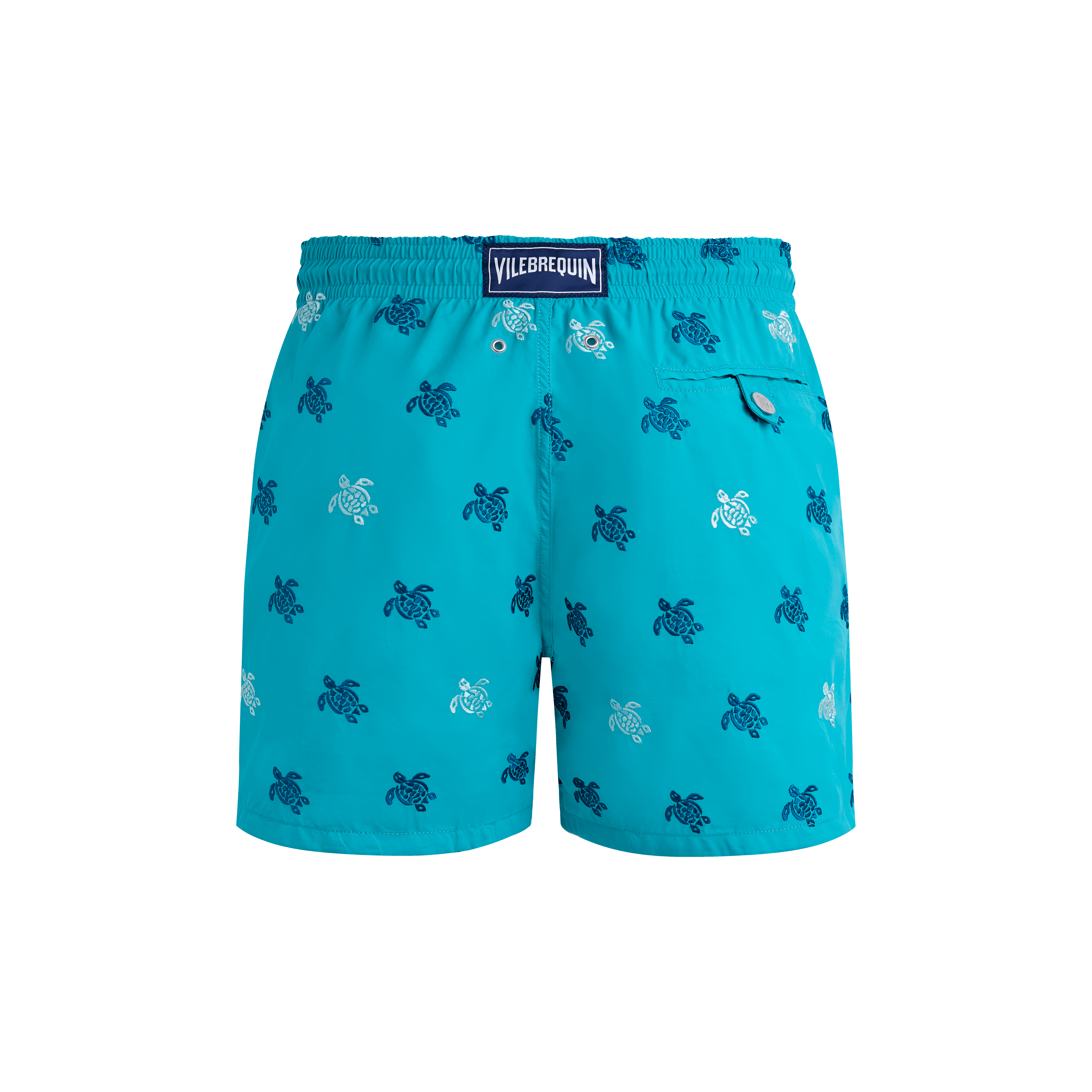 Vilebrequin Micro Ronde Des Tortues Diagonale Badeshorts Mit Stickerei Für Herren – Limitierte Serie - Mistral - Grün - Größe 4XL