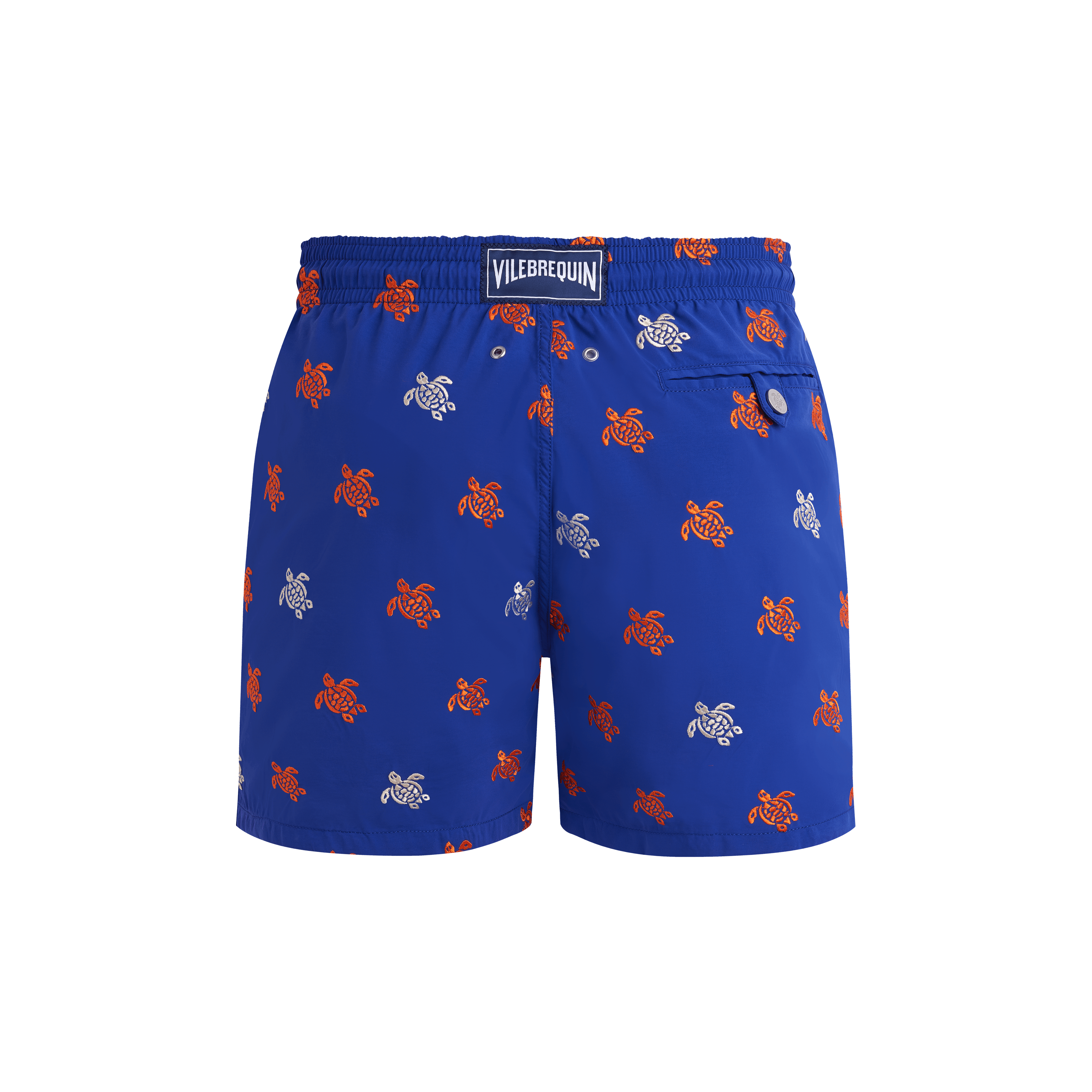 Vilebrequin Micro Ronde Des Tortues Diagonale Badeshorts Mit Stickerei Für Herren – Limitierte Serie - Mistral - Blau - Größe 4XL