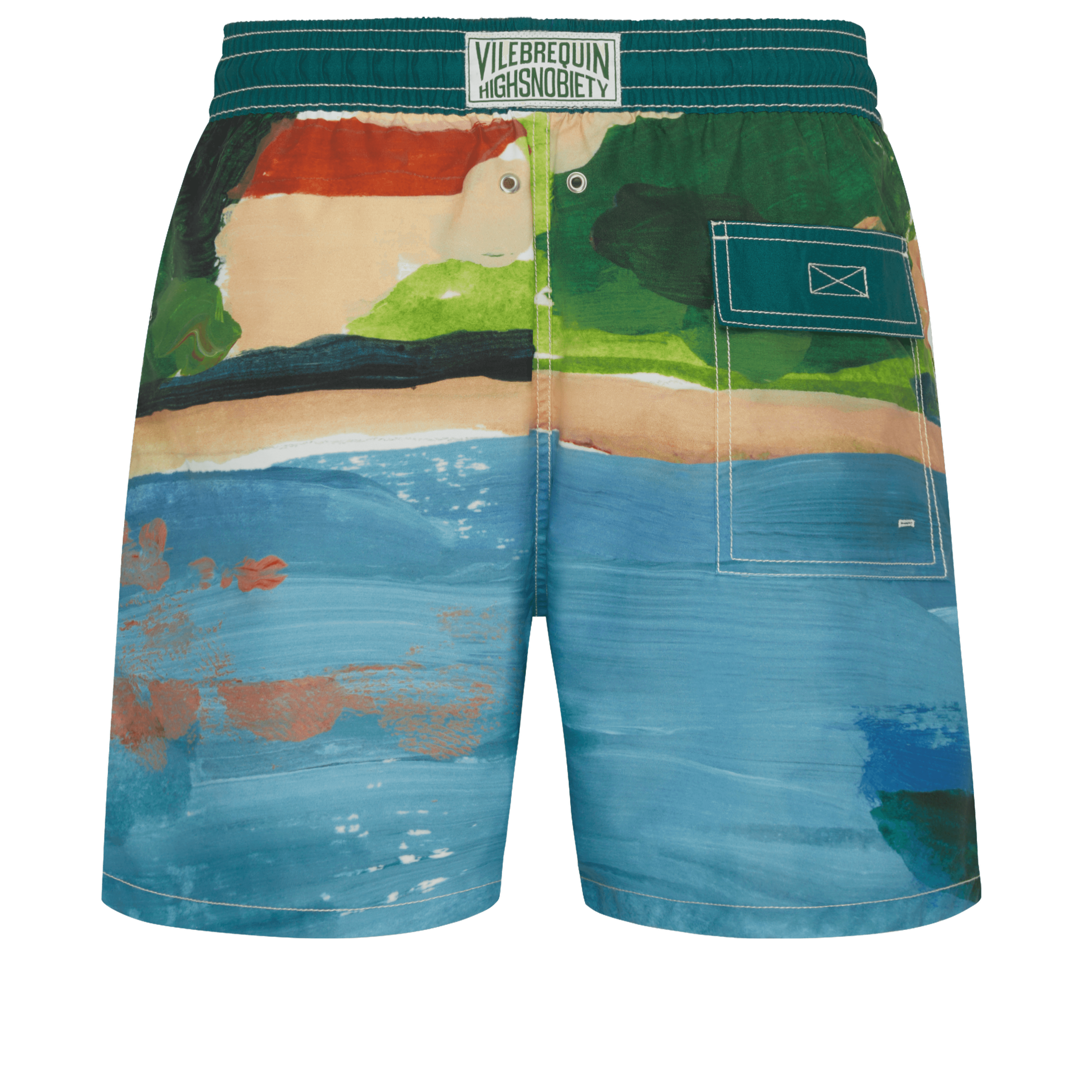 Vilebrequin 360 Landscape Badeshorts Für Herren – Vilebrequin X Highsnobiety - Moorea - Blau - Größe M