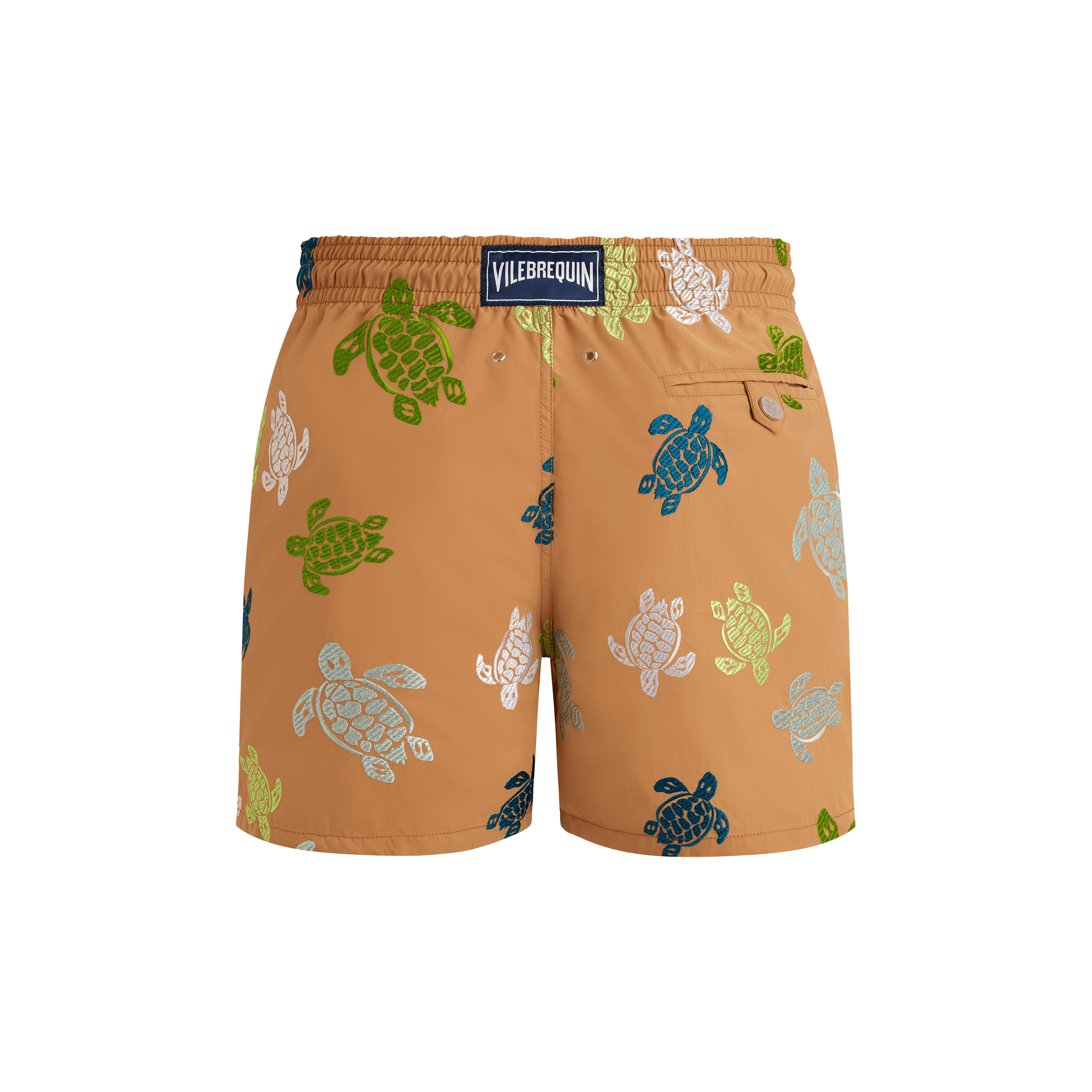 Vilebrequin Tortues Multicolore Badeshorts Mit Stickerei Für Herren – Limitierte Serie - Mistral - Marone - Größe L
