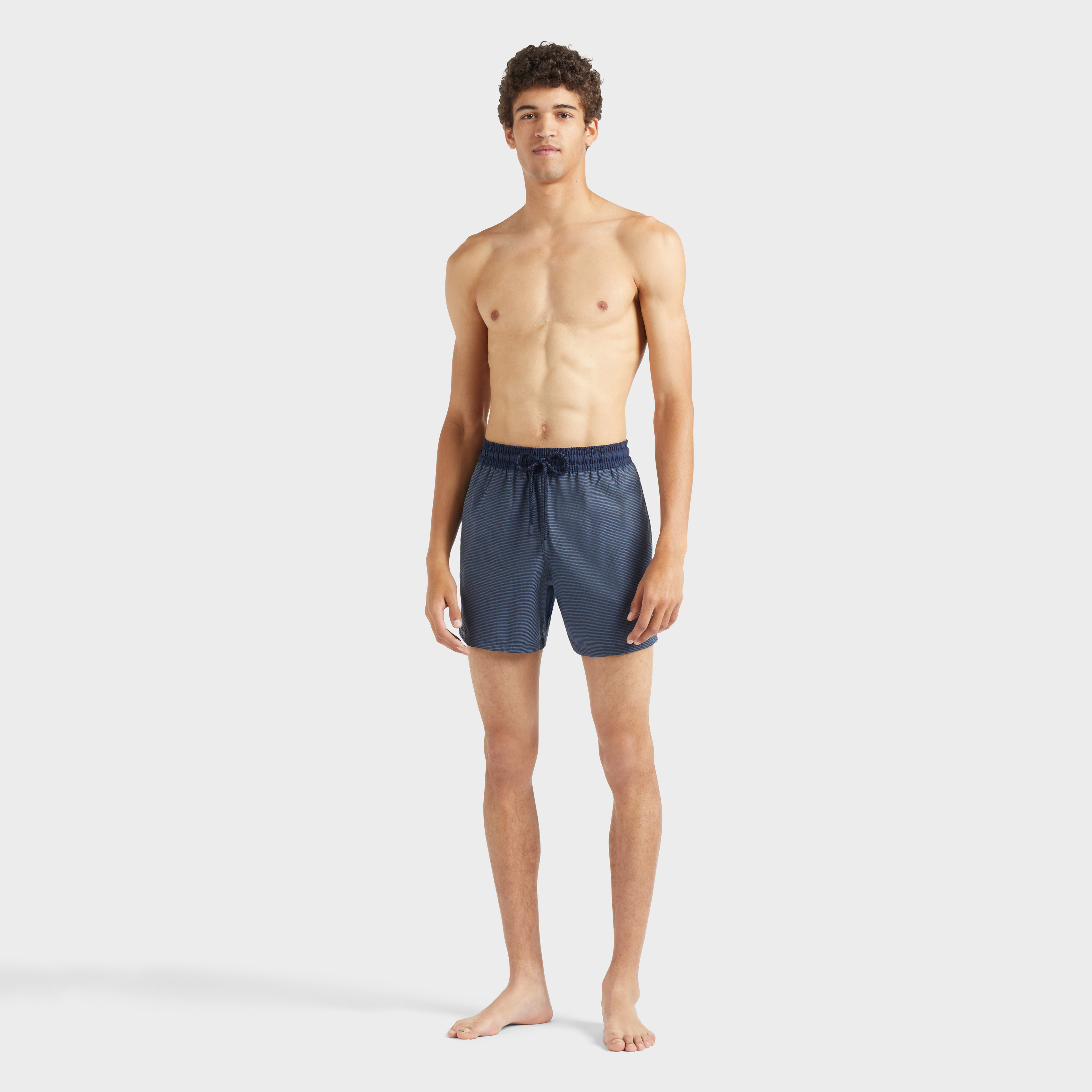 Vilebrequin Figurbetonte Micro Carreaux Woll-badeshorts Für Herren - Magnus - Blau - Größe XL