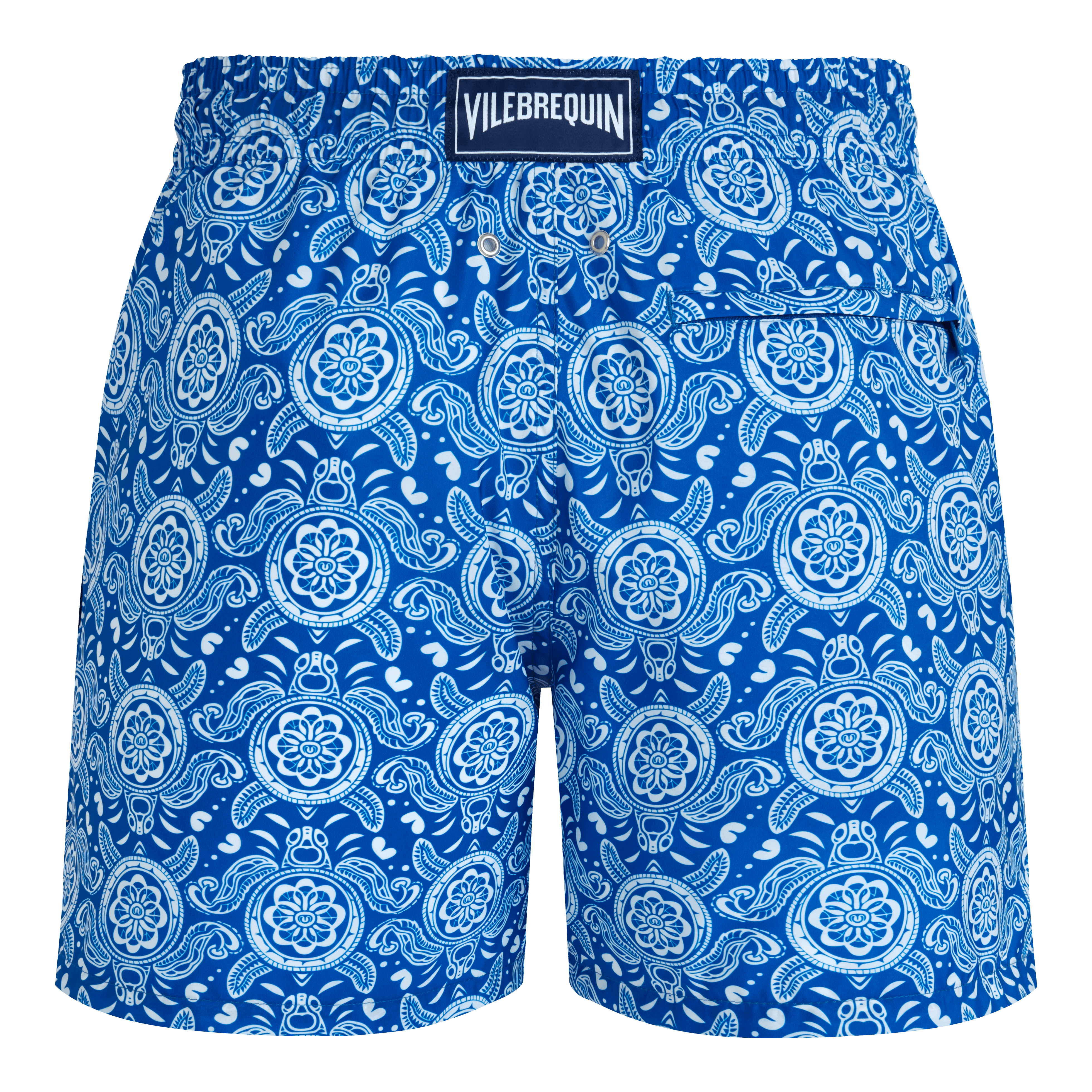 Vilebrequin Ultraleichte Und Verstaubare Tribal Turtles Badeshorts Für Herren - Moohina - Blau - Größe 4XL
