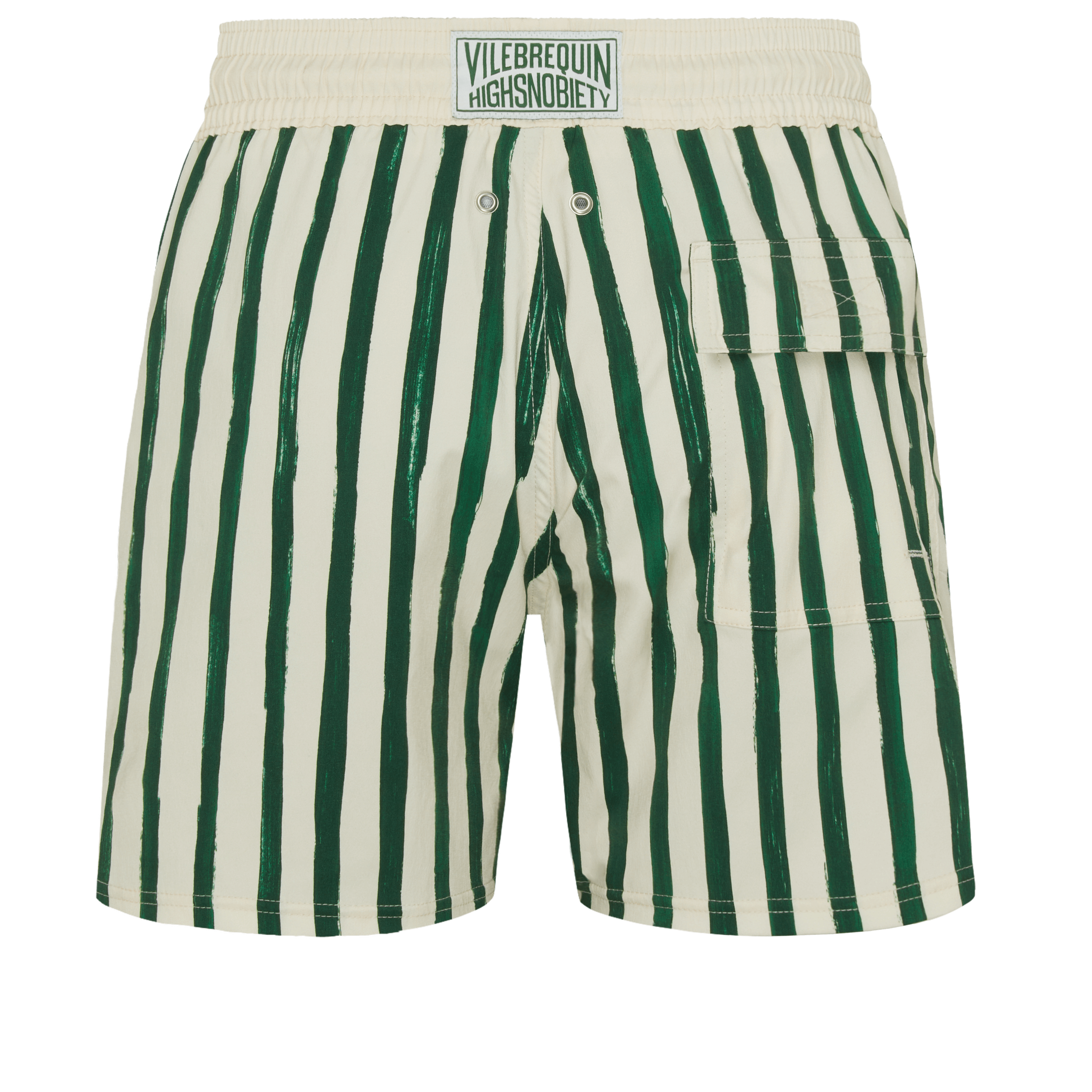 Vilebrequin Hs Stripes Stretch-badeshorts Für Herren – Vilebrequin X Highsnobiety - Moorise - Grün - Größe XS