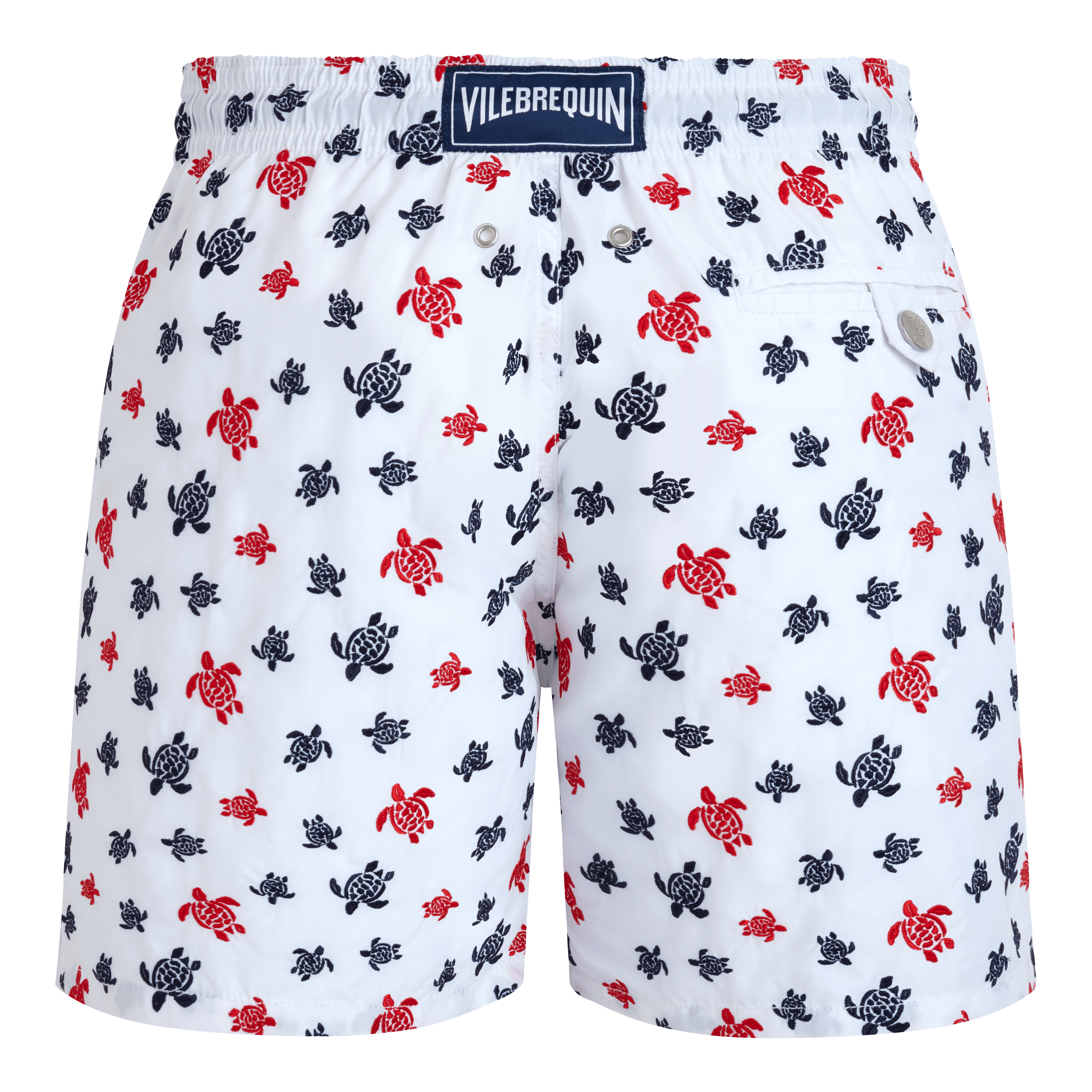 Vilebrequin Micro Ronde Des Tortues Badeshorts Mit Stickerei Für Herren – Limitierte Serie - Mistral - Weiss - Größe 4XL