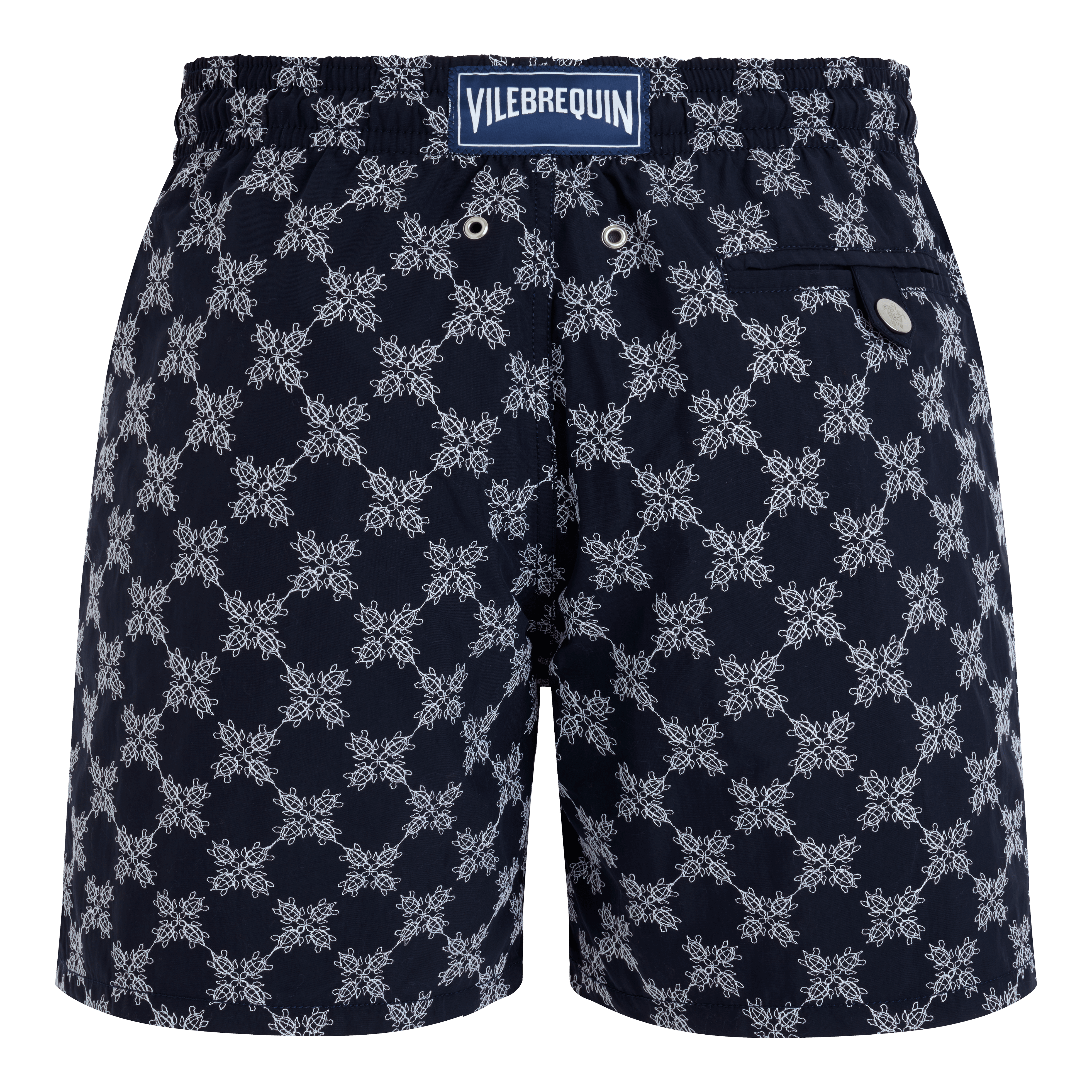 Vilebrequin Vbq Turtle Monogram Badeshorts Mit Stickerei Für Herren – Limitierte Serie - Mistral - Blau - Größe 4XL