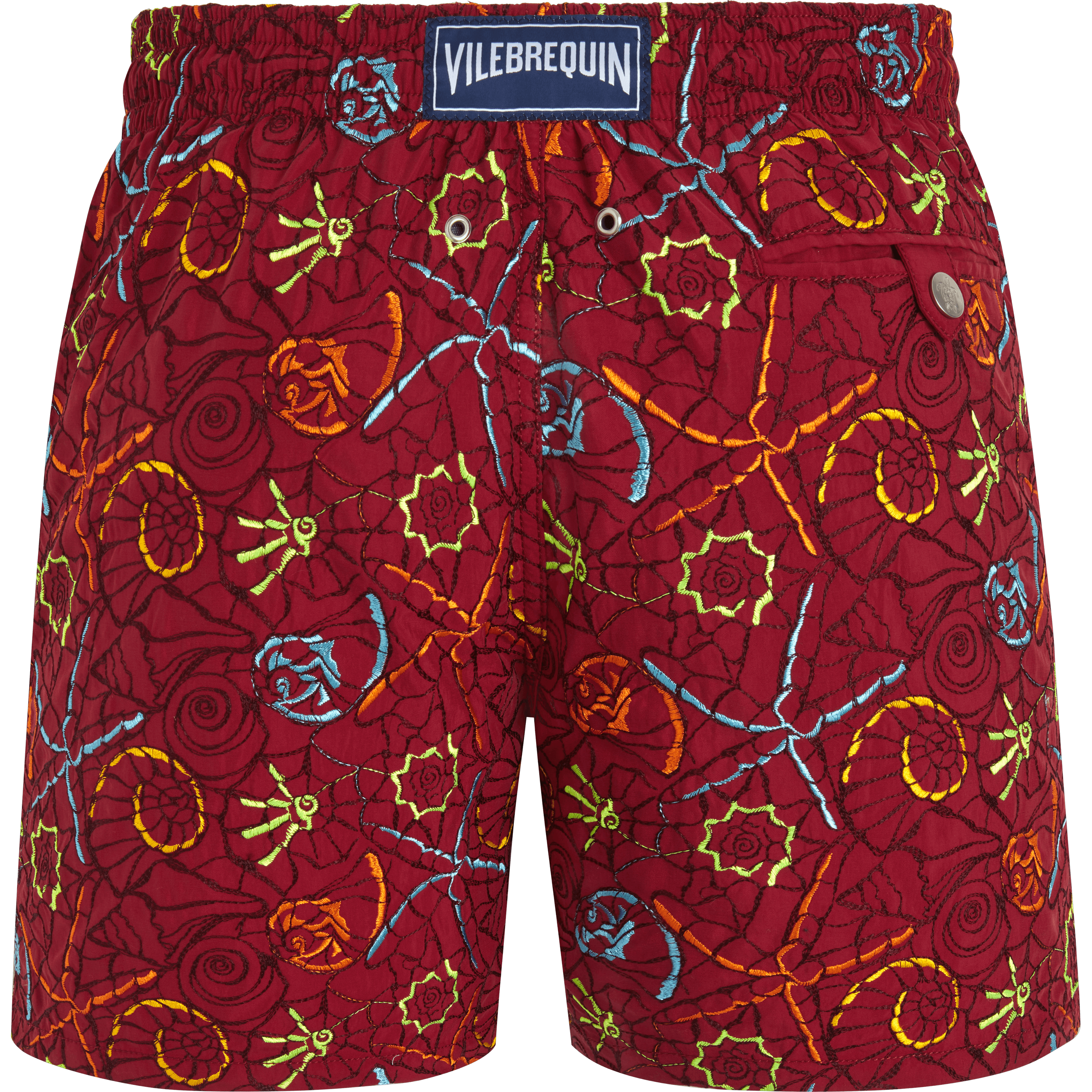 Vilebrequin Men Swim Shorts Embroidered Noumea Sea - Badeshorts - Mistral - Rot - Größe 4XL