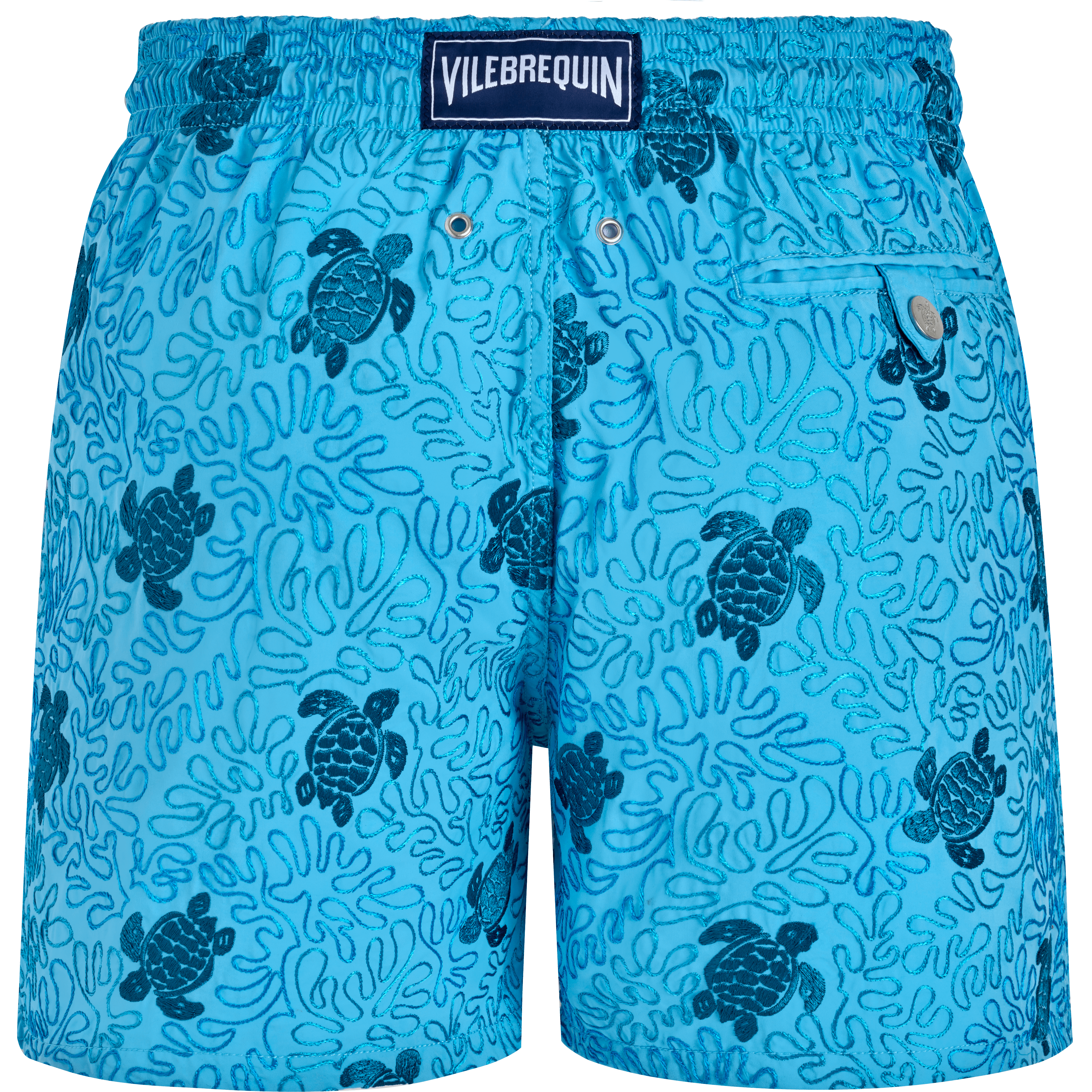 Vilebrequin Men Swim Shorts Embroidered Splash - Badeshorts - Mistral - Blau - Größe XXL