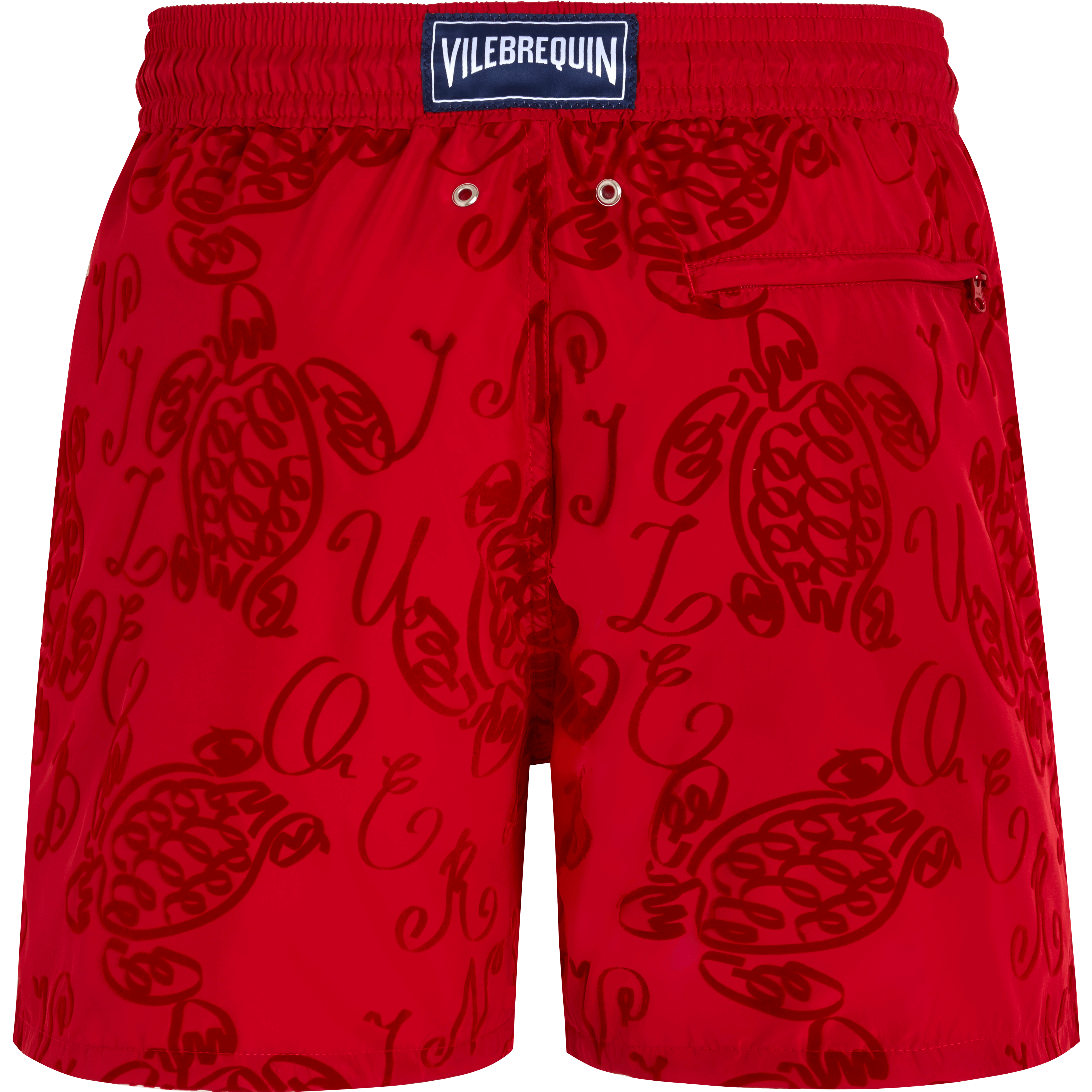 Vilebrequin Men Swim Shorts Ultra-light And Packable Ribbons Turtle - Mahina - Rot - Größe XXL