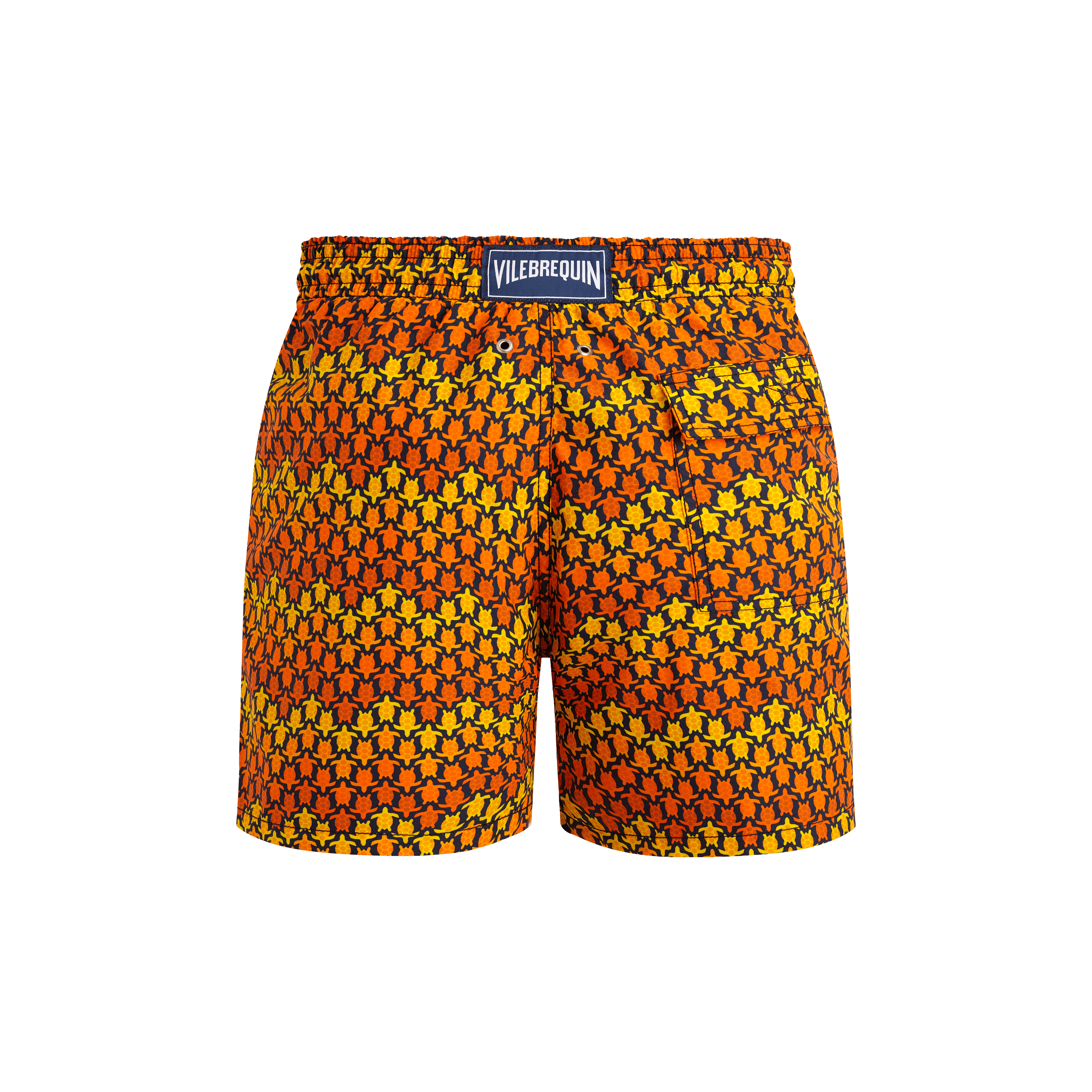 Vilebrequin Herringbones Turtles Badeshorts Für Herren - Moorea - Orange - Größe XXL