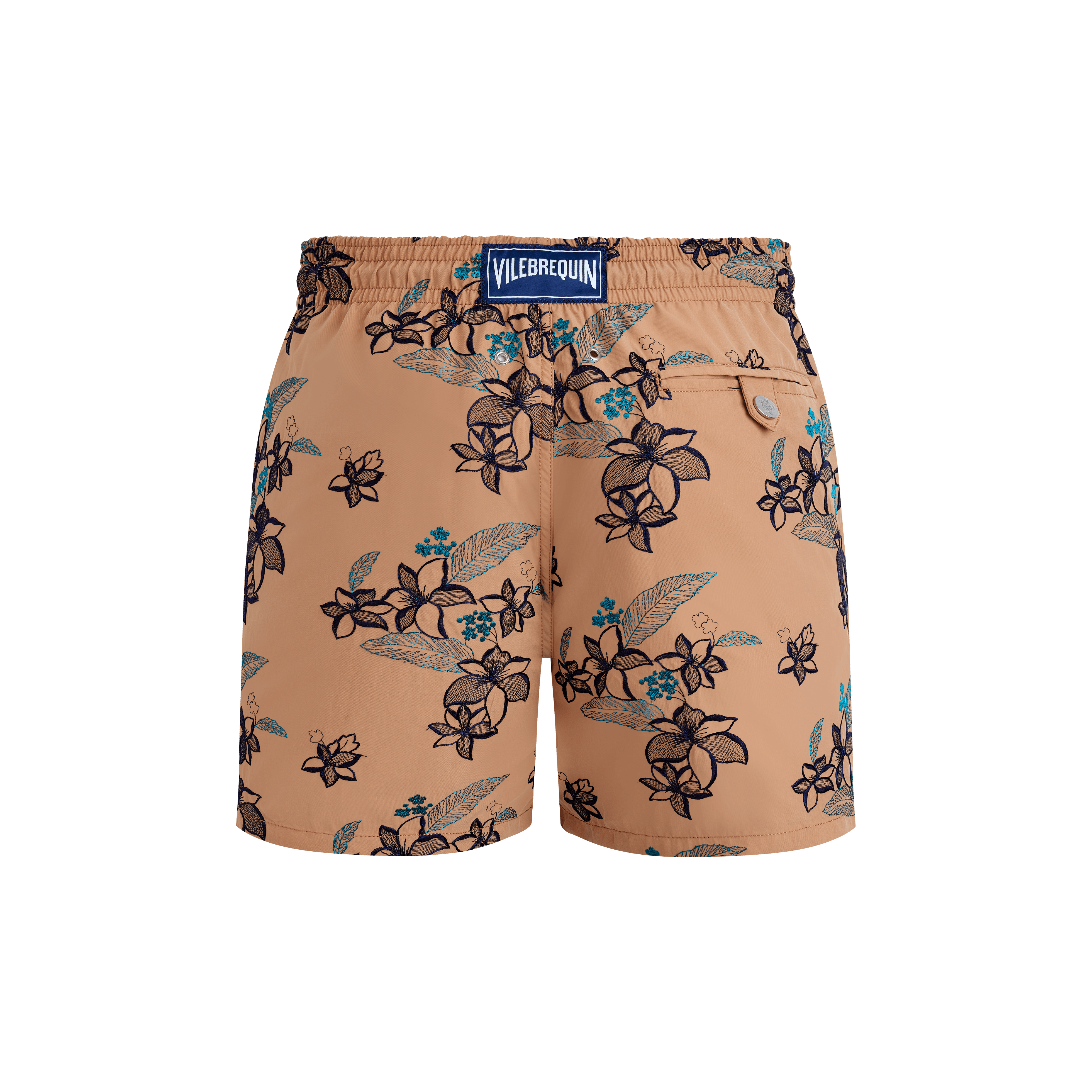 Vilebrequin Flowers Power Badeshorts Mit Stickerei Für Herren - Mistral - Marone - Größe L