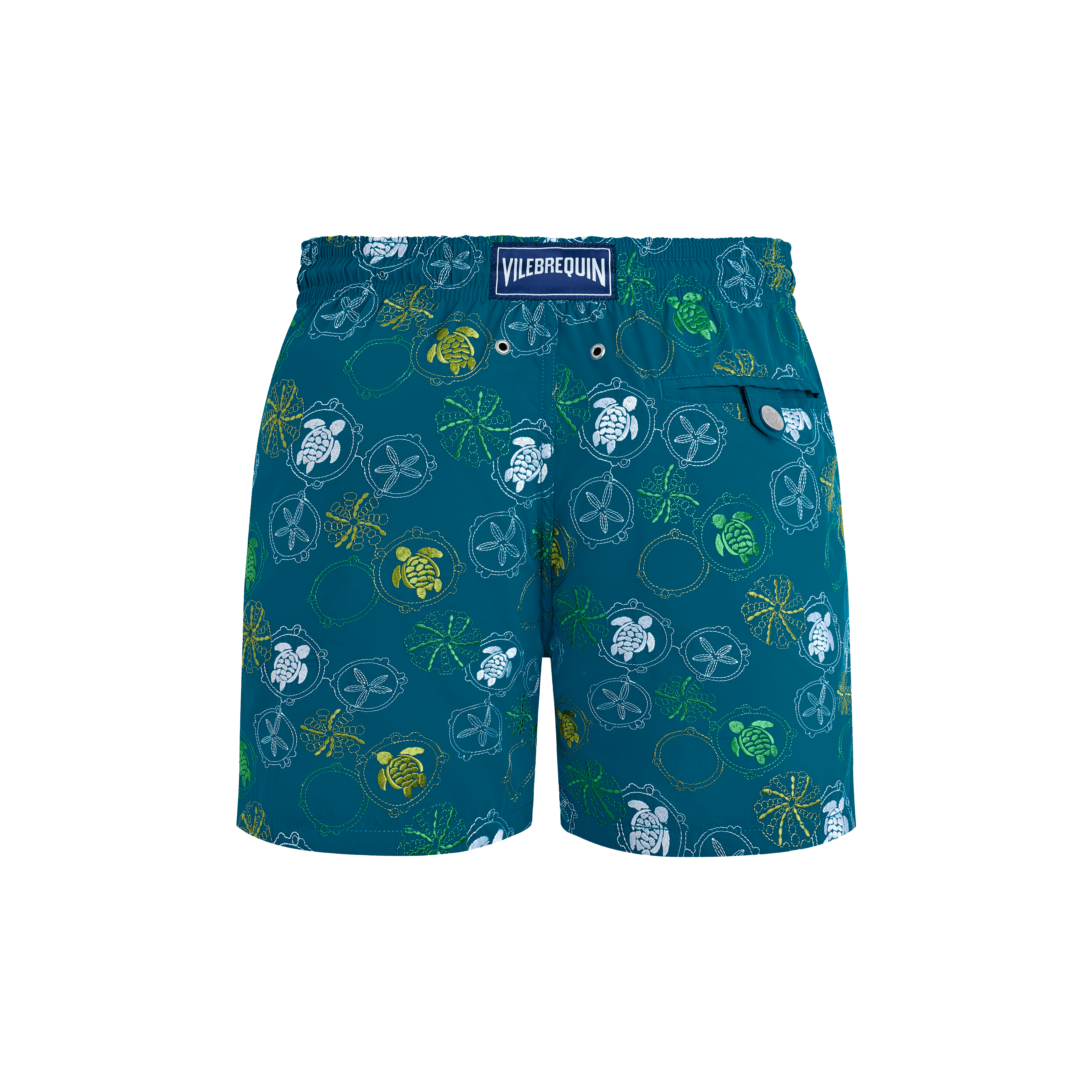 Vilebrequin Oursins Badeshorts Mit Stickerei Für Herren - Mistral - Blau - Größe M