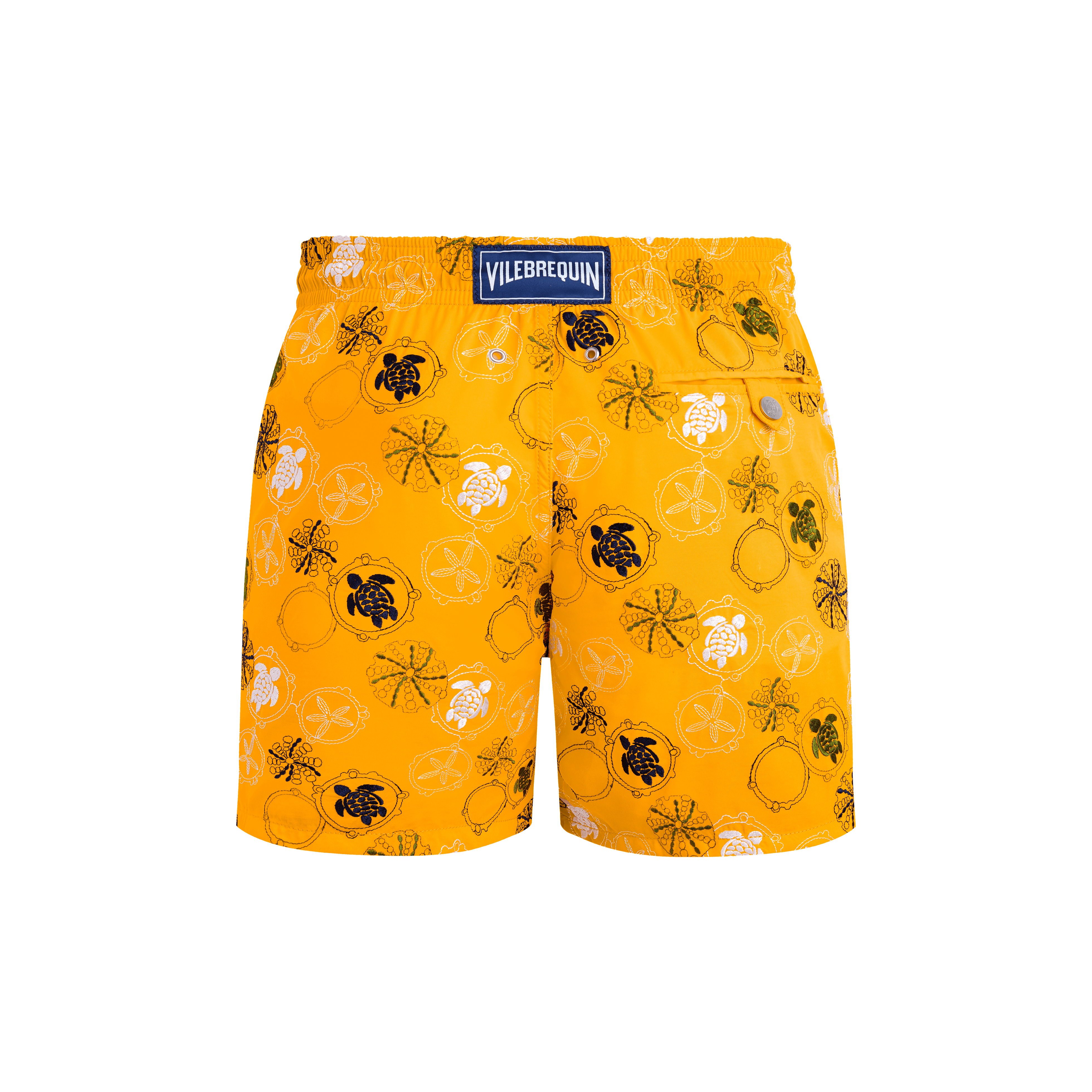 Vilebrequin Oursins Badeshorts Mit Stickerei Für Herren - Mistral - Orange - Größe XL
